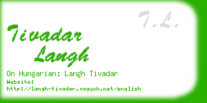 tivadar langh business card